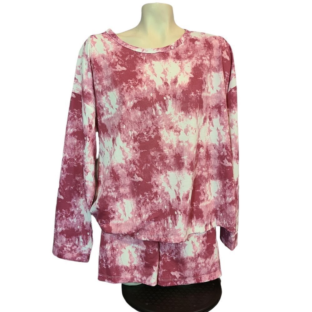 Anne Klein Pink Tie Dye‎ Loungewear 2 Piece SET